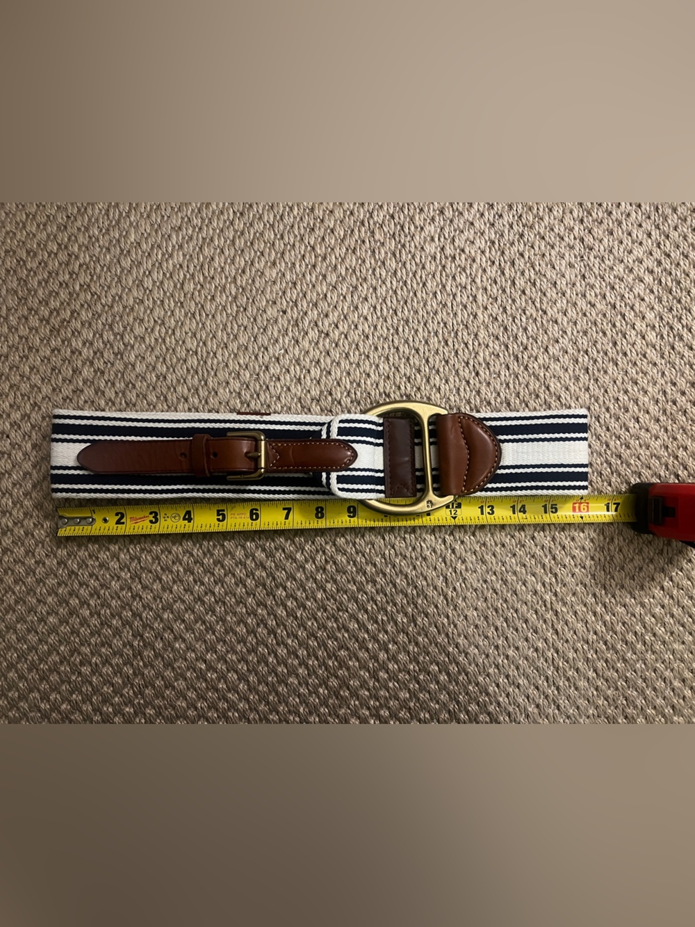 Vintage Ralph Lauren RL67 Equestrian Vachetta D-Ring Brass Buckle, Brown Leather - Picture 4 of 9